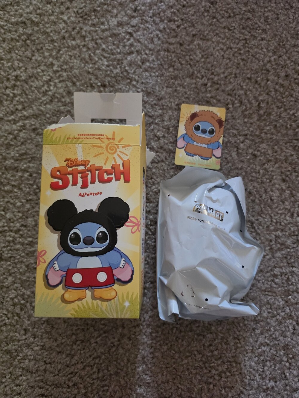 New Disney Stitch Adventure Plush Keychain – Simba Stitch (Authentic POP MART) 🦁